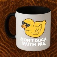 Funny Rubber Duck Don't Duck With Me Funny Duck Cute Gift Coffee Mug thumb 2