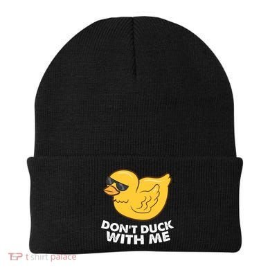 Funny Rubber Duck Don't Duck With Me Funny Duck Cute Gift Beanie