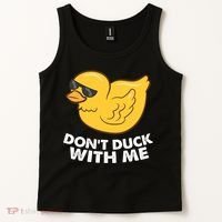 Funny Rubber Duck Don't Duck With Me Funny Duck Cute Gift Tank Top thumb 2