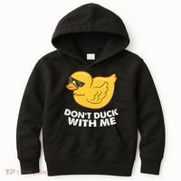 Funny Rubber Duck Don't Duck With Me Funny Duck Cute Gift Kids Hoodie thumb 0