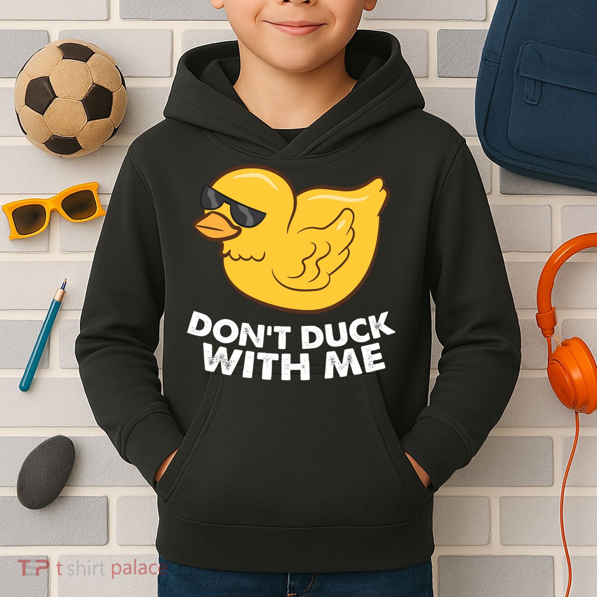Funny Rubber Duck Don't Duck With Me Funny Duck Cute Gift Kids Hoodie
