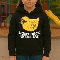 Funny Rubber Duck Don't Duck With Me Funny Duck Cute Gift Kids Hoodie thumb 3