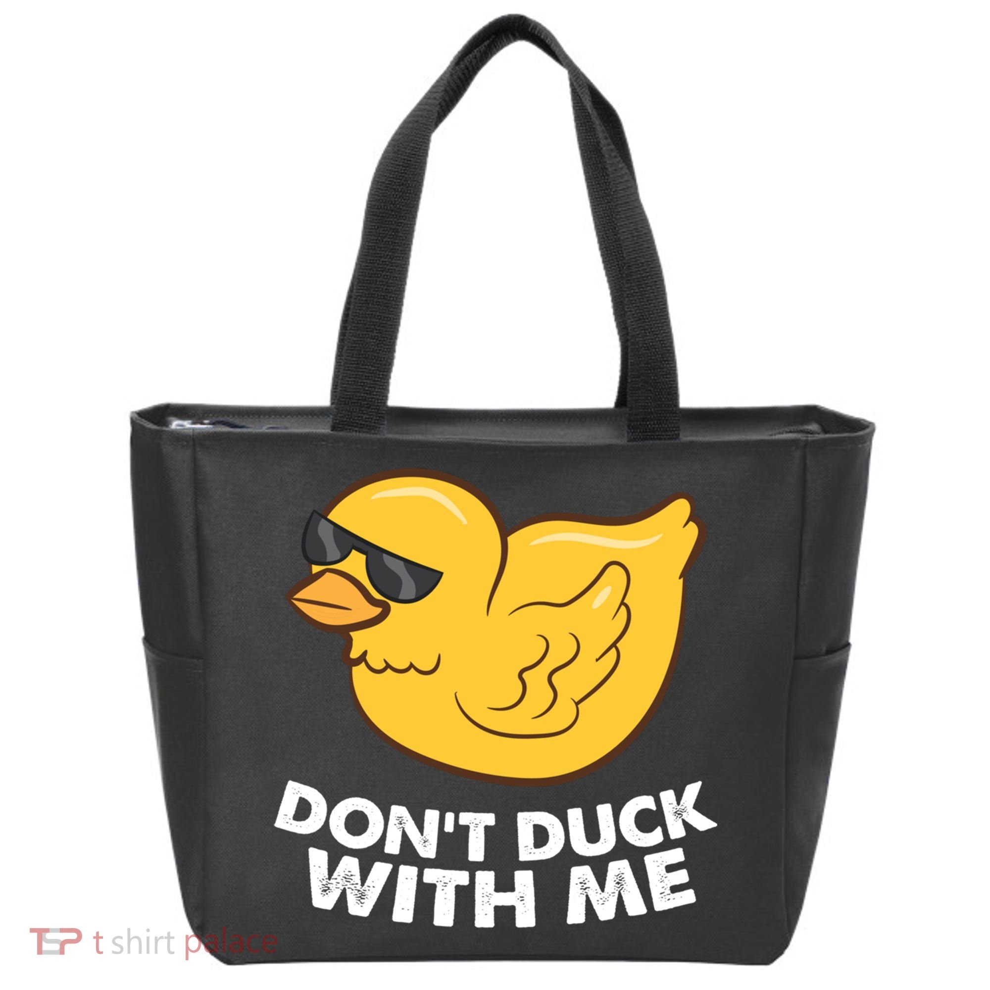 Funny Rubber Duck Don't Duck With Me Funny Duck Cute Gift Tote Bag