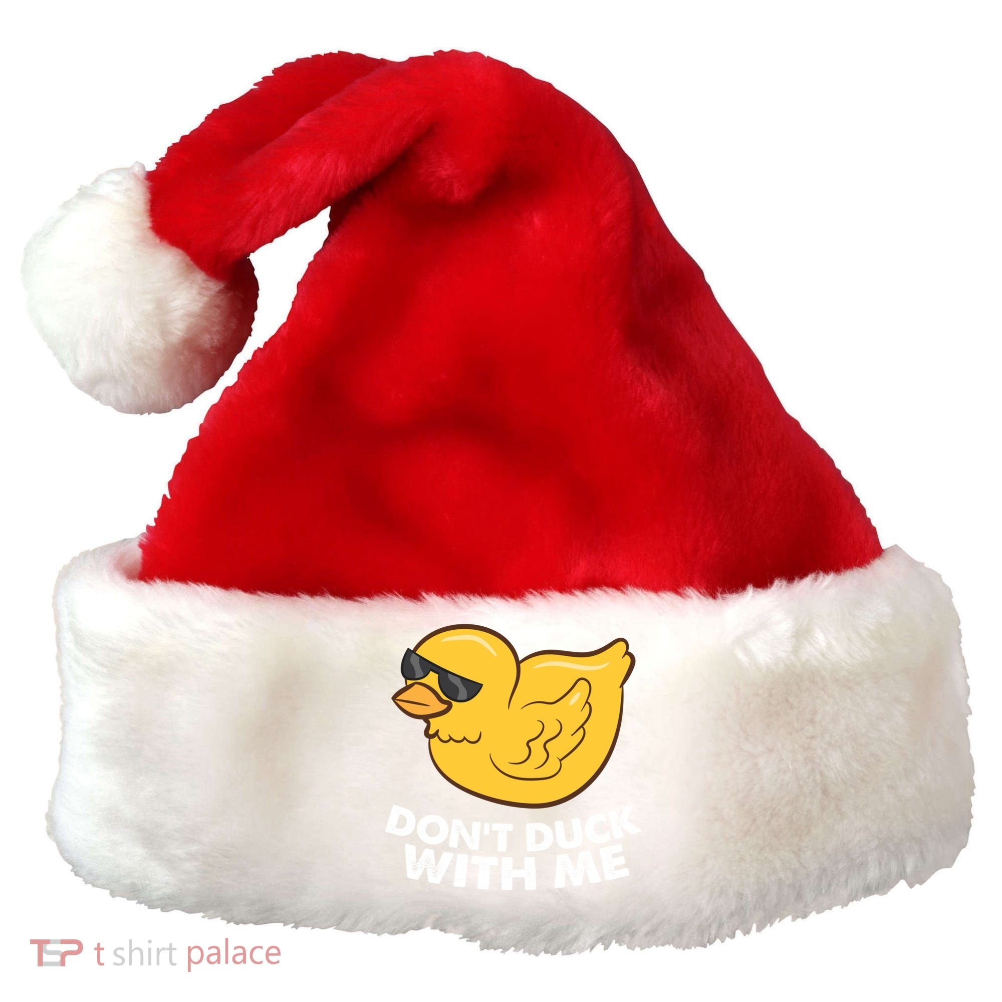 Funny Rubber Duck Don't Duck With Me Funny Duck Cute Gift Santa Hat