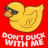 Funny Rubber Duck Don't Duck With Me Funny Duck Cute Gift Santa Hat thumb 1