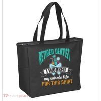 Funny Retired Dentist For This Humor Dentist Retirement Gift Tote Bag thumb 2
