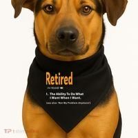 Funny Retired Definition Gift Funny Retirement Gag Gift USA-Made Doggie Bandana thumb 1