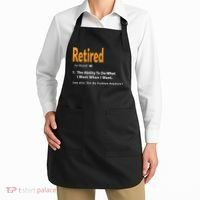 Funny Retired Definition Gift Funny Retirement Gag Gift Apron thumb 2
