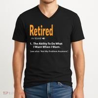 Funny Retired Definition Gift Funny Retirement Gag Gift V-Neck T-Shirt thumb 2
