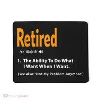 Funny Retired Definition Gift Funny Retirement Gag Gift Mousepad thumb 0