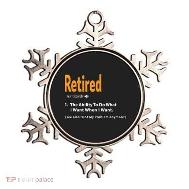 Funny Retired Definition Gift Funny Retirement Gag Gift Ornament