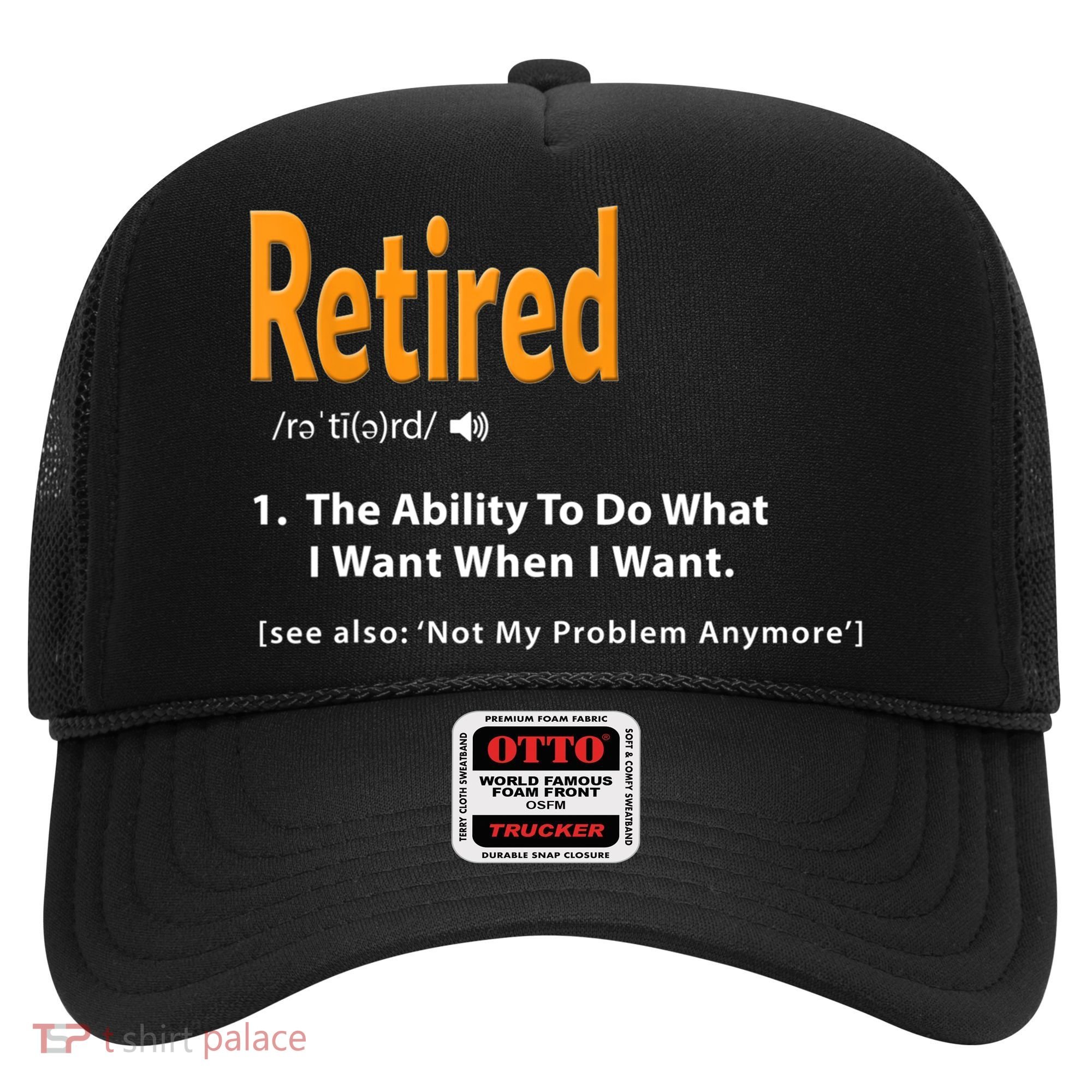 Funny Retired Definition Gift Funny Retirement Gag Gift Hat