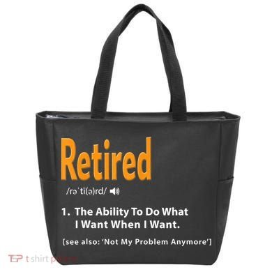 Funny Retired Definition Gift Funny Retirement Gag Gift Tote Bag