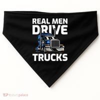 Funny Real Drive Trucks Big Rig Truck Driver Meaningful Gift USA-Made Doggie Bandana thumb 0