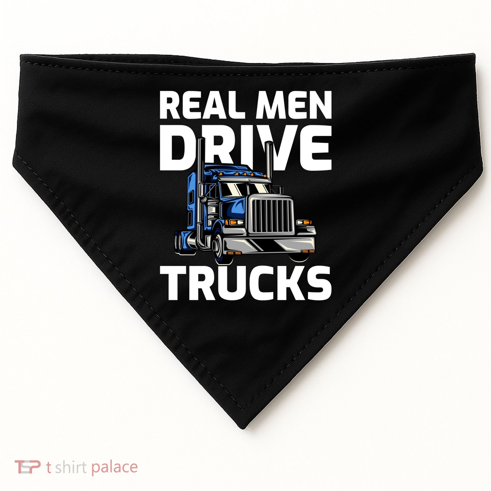 Funny Real Drive Trucks Big Rig Truck Driver Meaningful Gift USA-Made Doggie Bandana