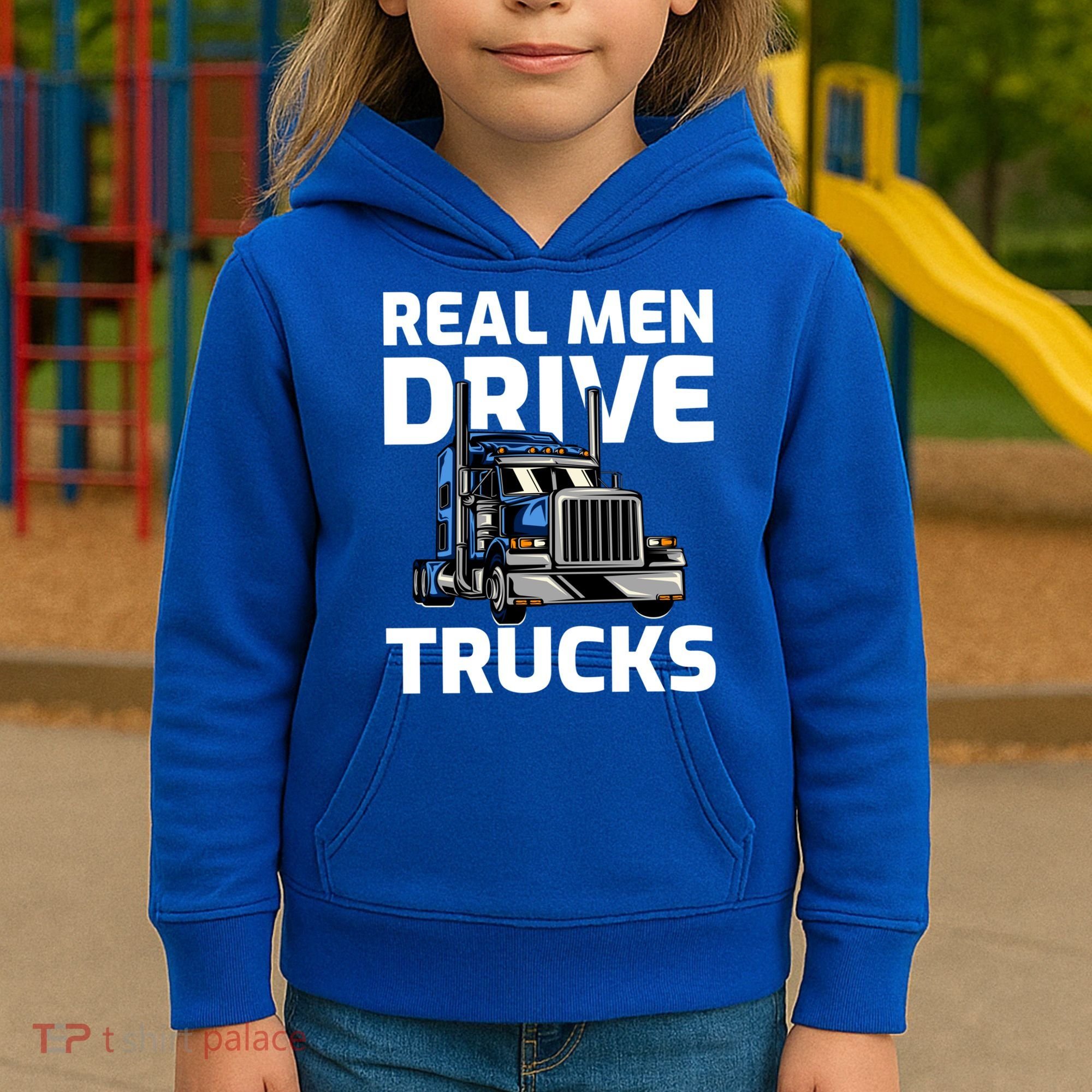 Funny Real Drive Trucks Big Rig Truck Driver Meaningful Gift Kids Hoodie