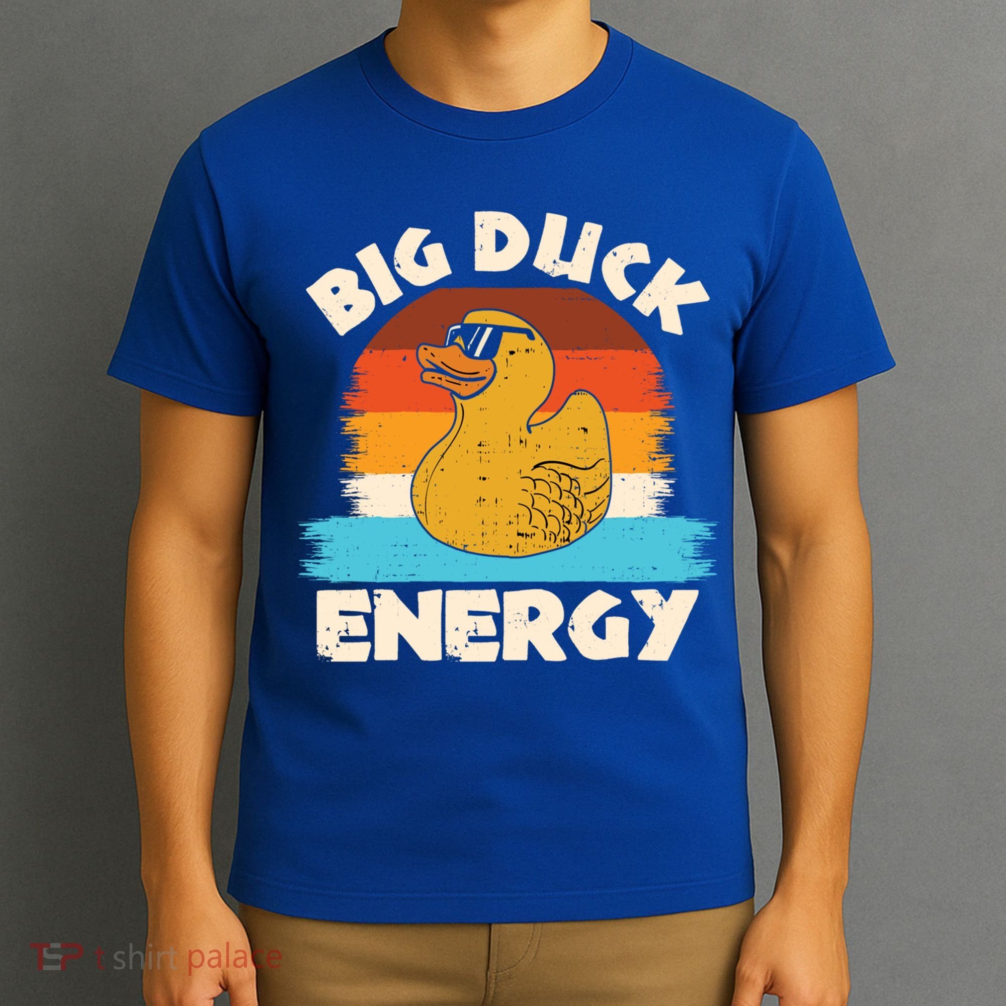 Funny Rubber Duck Gift I Big Duck Energy Vintage Duck Lover Cute Gift T-Shirt