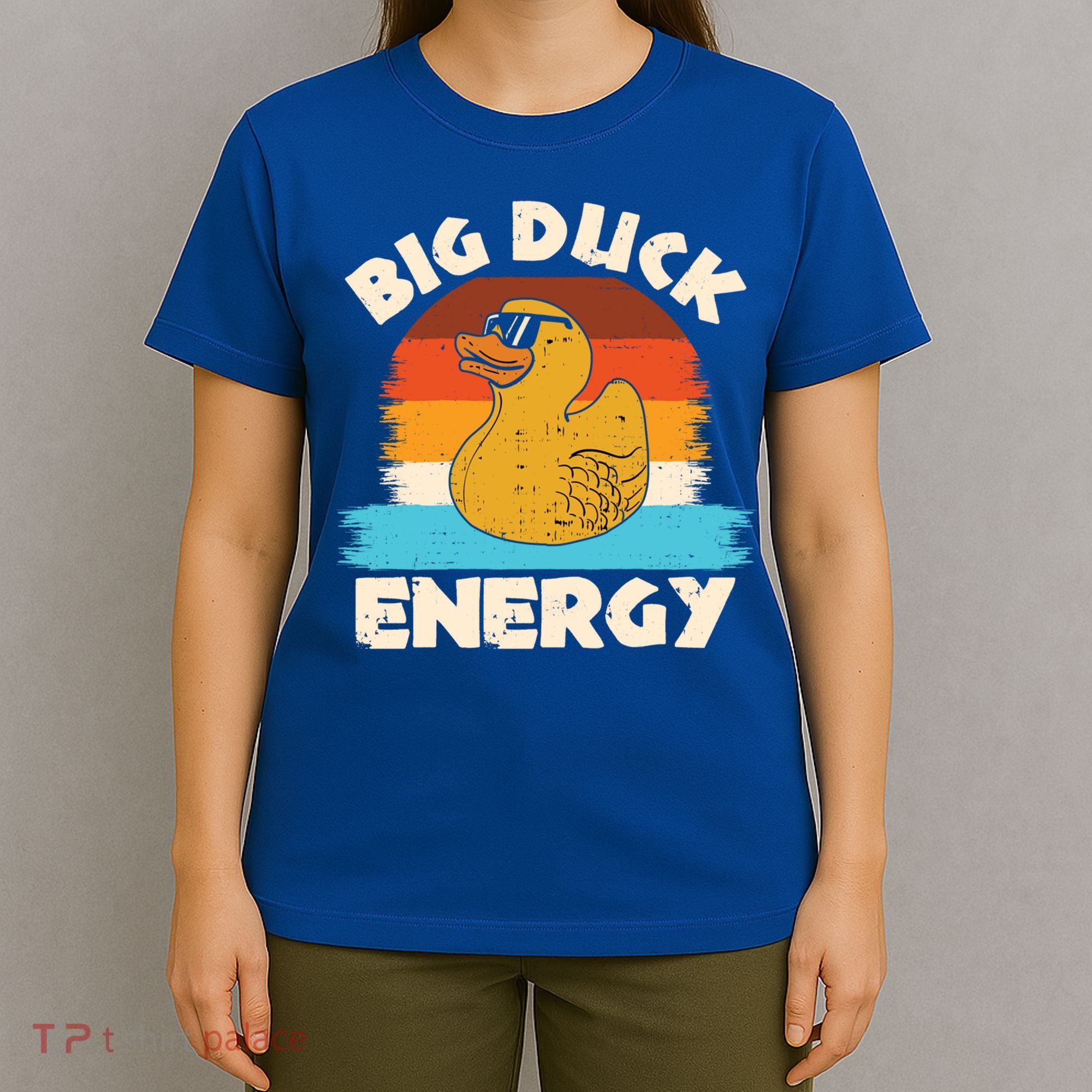 Funny Rubber Duck Gift I Big Duck Energy Vintage Duck Lover Cute Gift T-Shirt