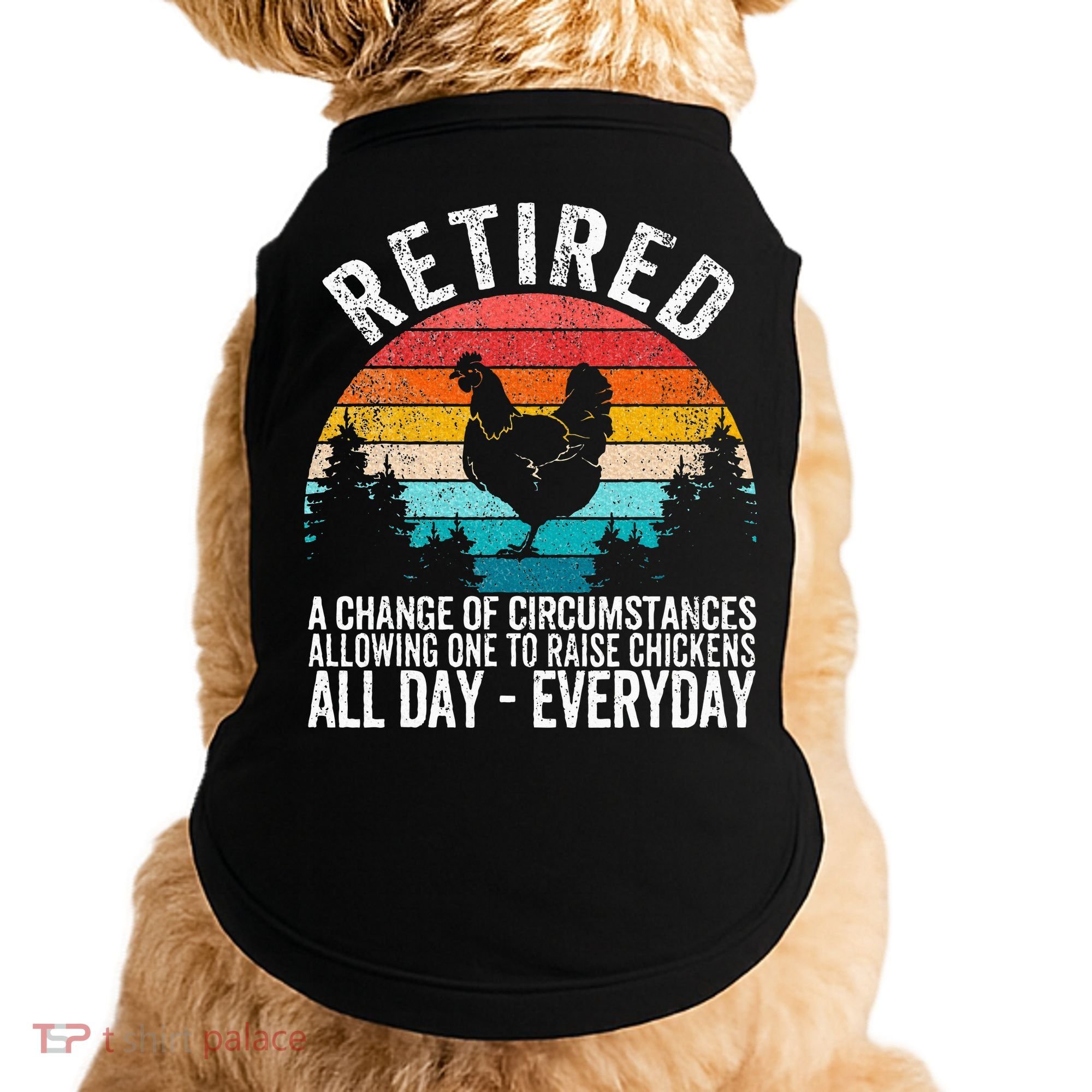 Funny Retired Definition Retirement Plan Raising Chickens Doggie Tank