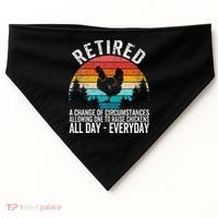 Funny Retired Definition Retirement Plan Raising Chickens USA-Made Doggie Bandana thumb 0