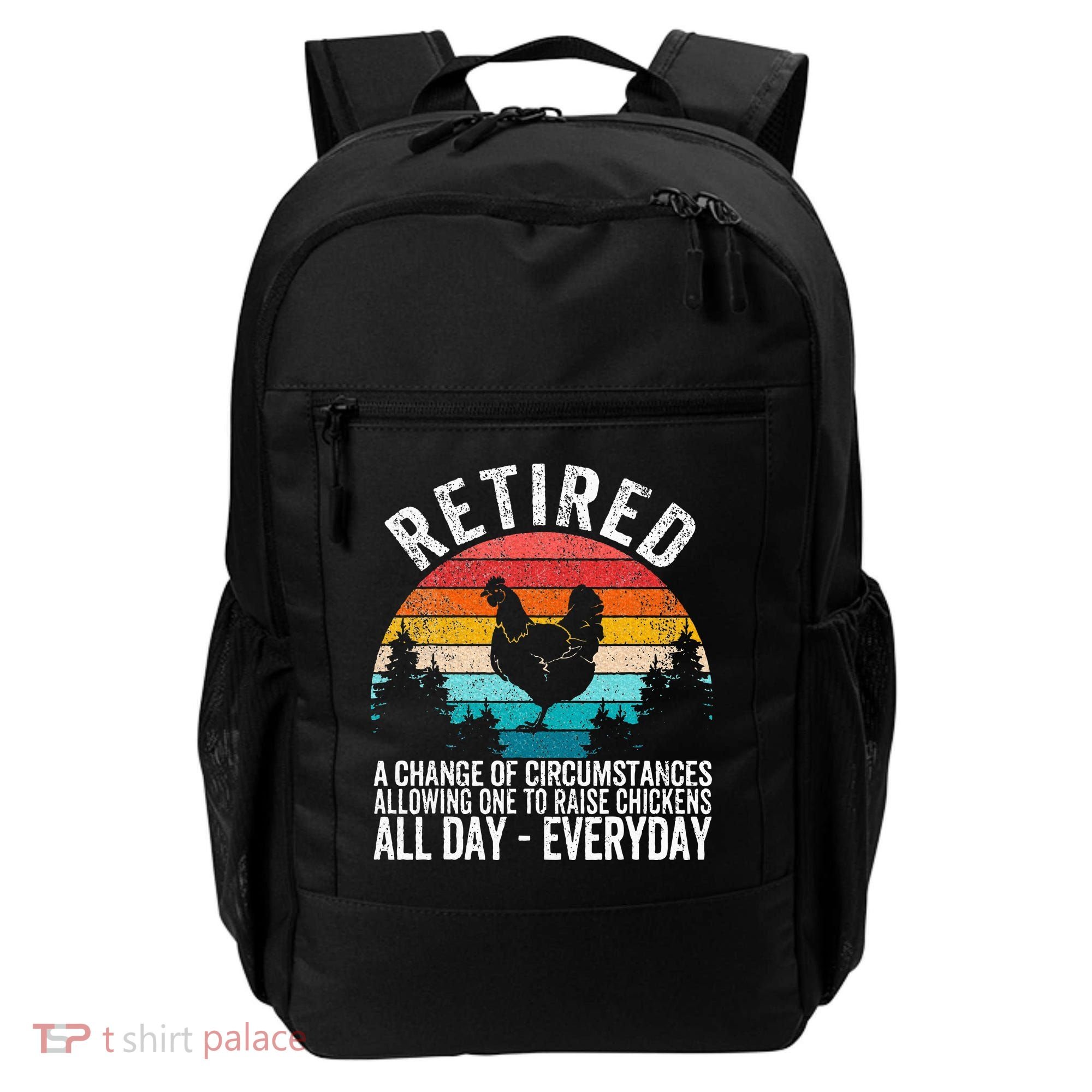 Funny Retired Definition Retirement Plan Raising Chickens Backpack