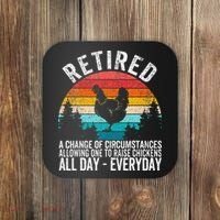 Funny Retired Definition Retirement Plan Raising Chickens Coaster thumb 0
