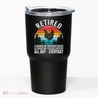 Funny Retired Definition Retirement Plan Raising Chickens Tumbler thumb 0