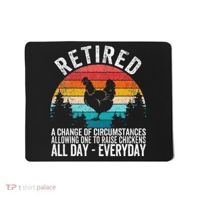Funny Retired Definition Retirement Plan Raising Chickens Mousepad