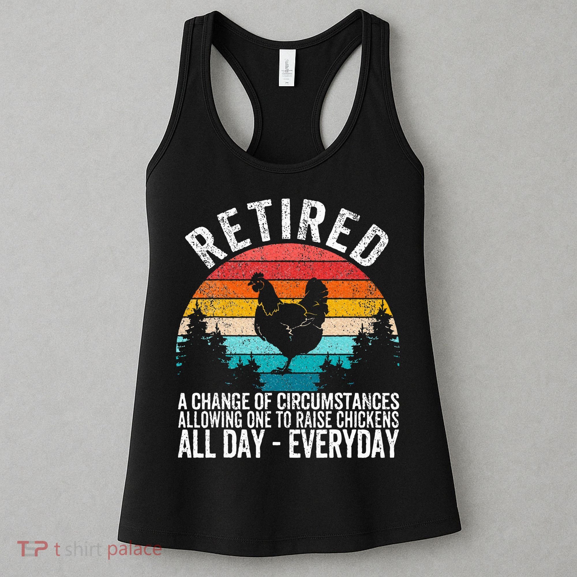 Funny Retired Definition Retirement Plan Raising Chickens Women's Tank Top