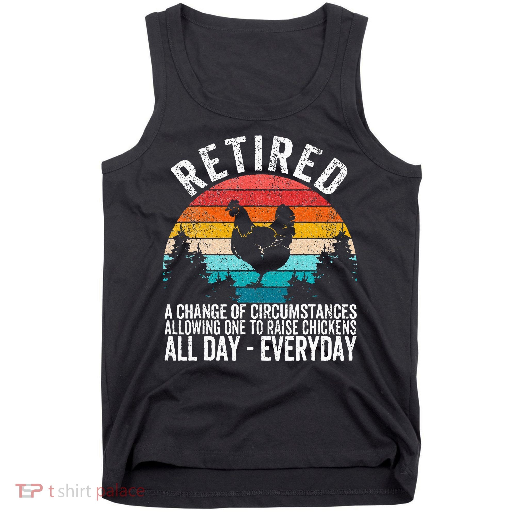 Funny Retired Definition Retirement Plan Raising Chickens Tank Top