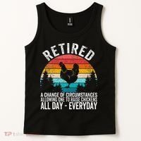 Funny Retired Definition Retirement Plan Raising Chickens Tank Top thumb 2