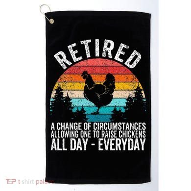 Funny Retired Definition Retirement Plan Raising Chickens Golf Towel