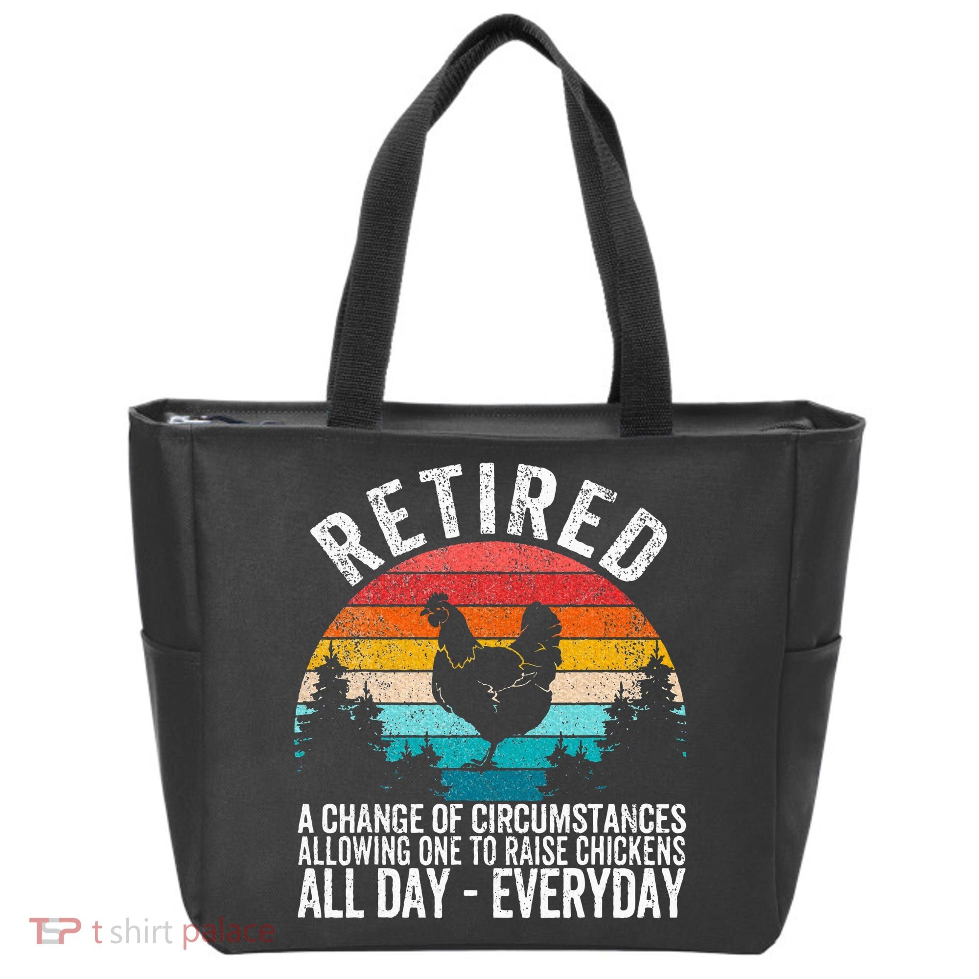 Funny Retired Definition Retirement Plan Raising Chickens Tote Bag