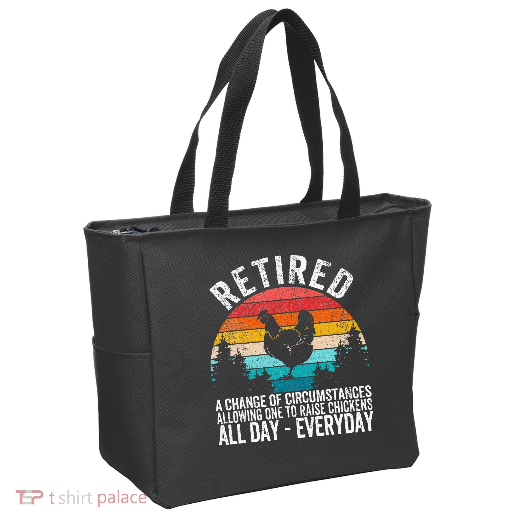 Funny Retired Definition Retirement Plan Raising Chickens Tote Bag