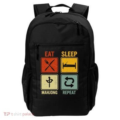 Funny Retro Design For   Eat Sleep Mahjong Repeat Backpack