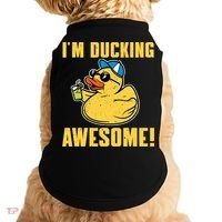 Funny Rubber Ducky Saying Im Ducking Awesome Duckie Doggie Tank thumb 0