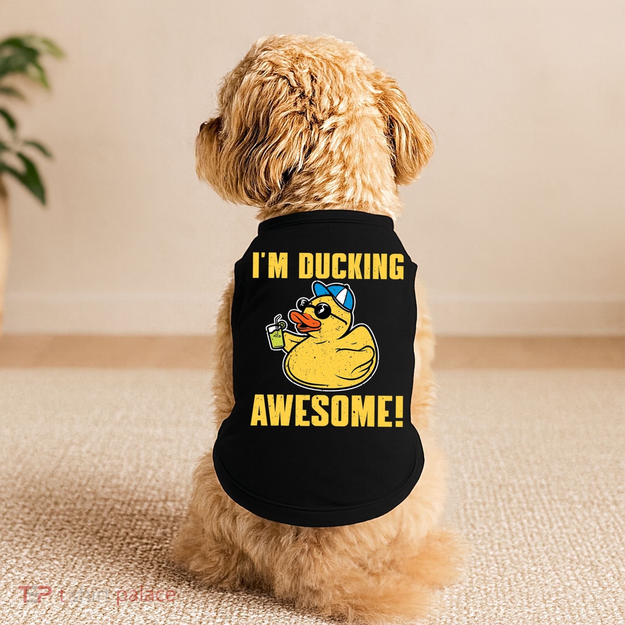 Funny Rubber Ducky Saying Im Ducking Awesome Duckie Doggie Tank
