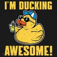 Funny Rubber Ducky Saying Im Ducking Awesome Duckie Sweatshirt thumb 3