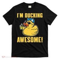 Funny Rubber Ducky Saying Im Ducking Awesome Duckie T-Shirt thumb 0