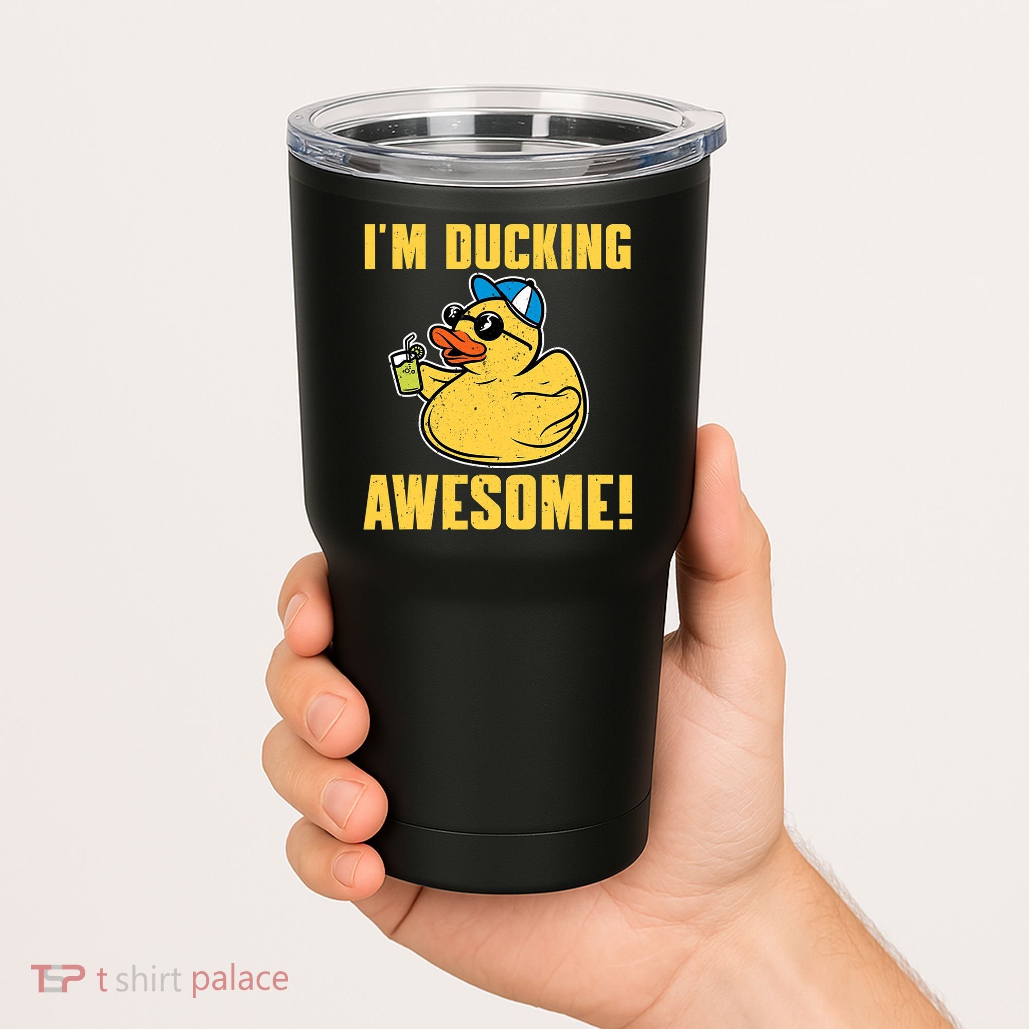 Funny Rubber Ducky Saying Im Ducking Awesome Duckie Tumbler