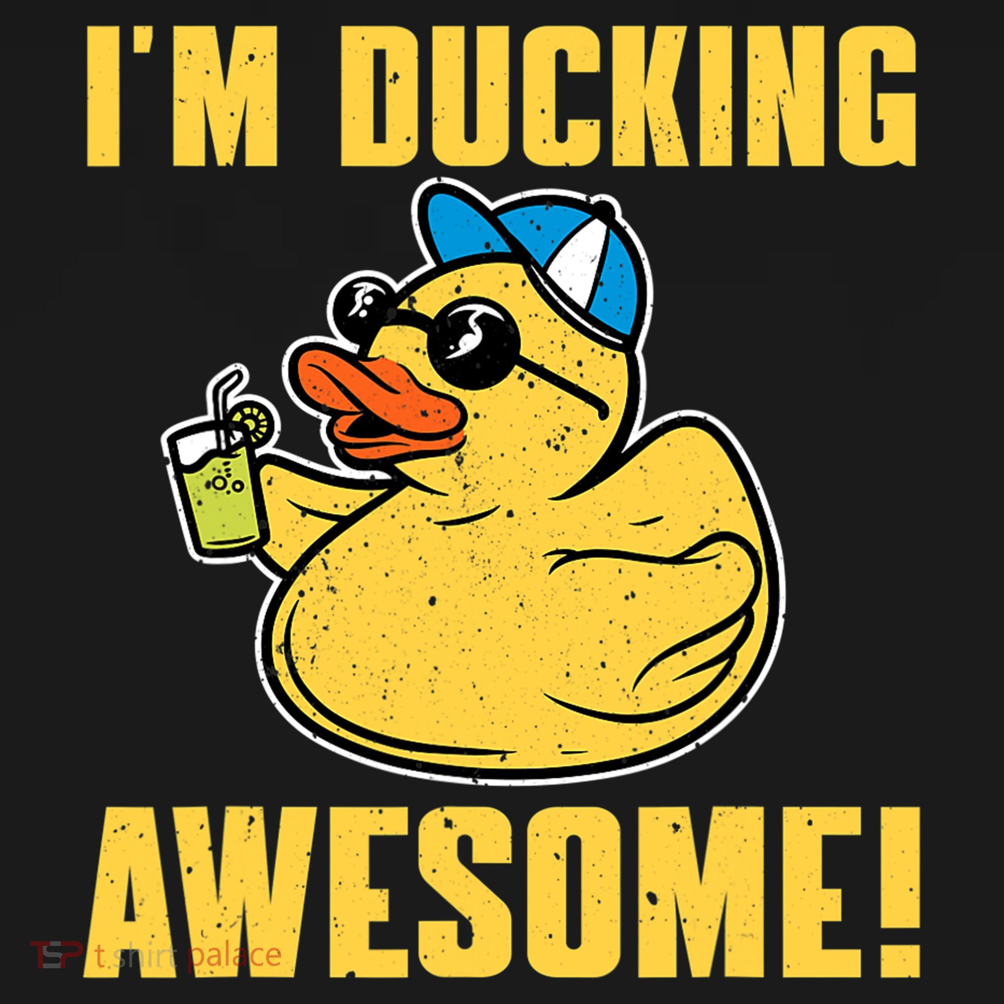 Funny Rubber Ducky Saying Im Ducking Awesome Duckie Women's Tank Top