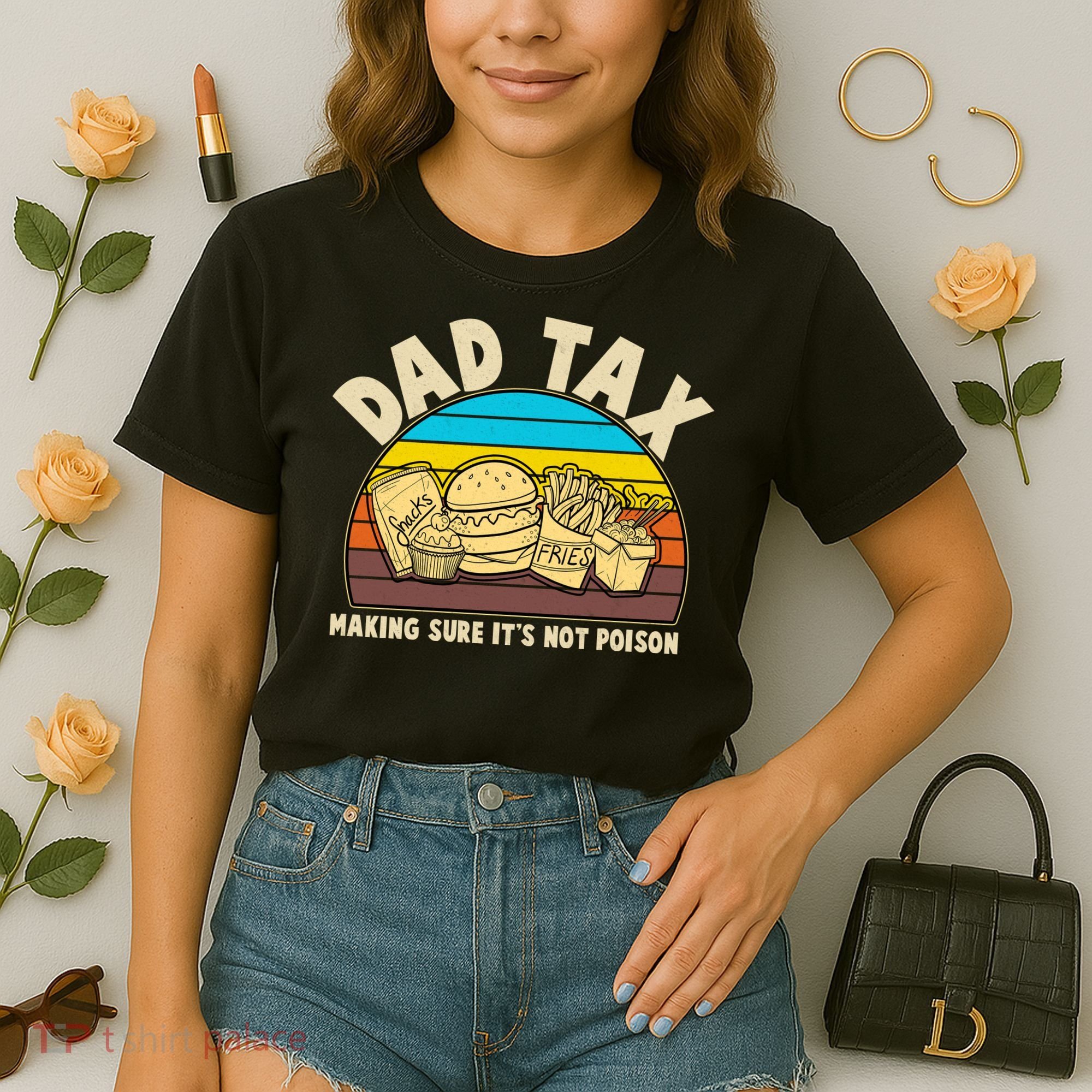 Funny Retro Dad Tax Making Sure Its Not Poison Comfort Colors Boxy T-Shirt