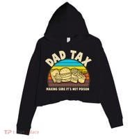 Funny Retro Dad Tax Making Sure Its Not Poison Crop Fleece Hoodie thumb 0
