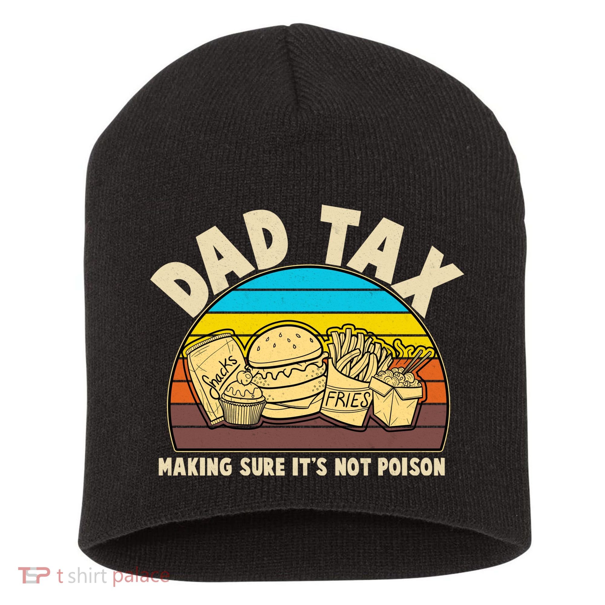 Funny Retro Dad Tax Making Sure Its Not Poison Short Acrylic Beanie
