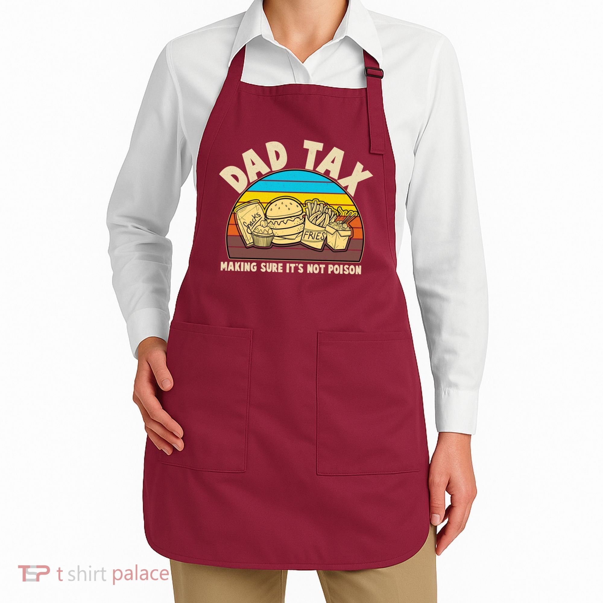 Funny Retro Dad Tax Making Sure Its Not Poison Apron