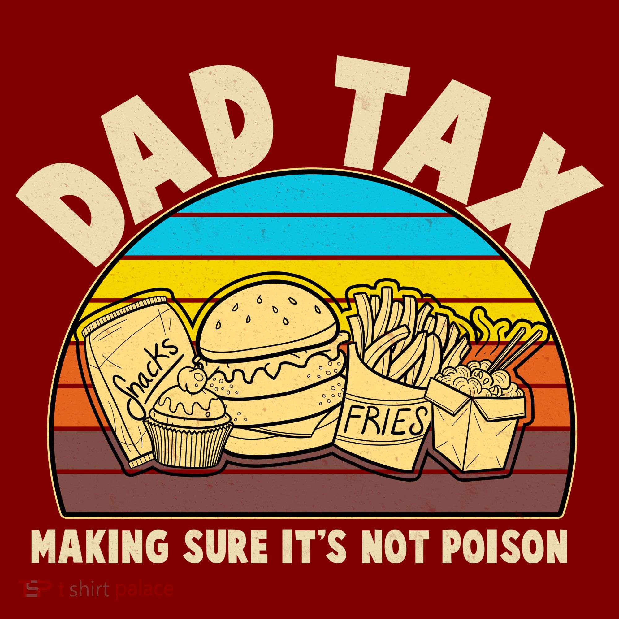 Funny Retro Dad Tax Making Sure Its Not Poison V-Neck T-Shirt