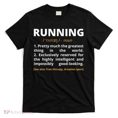 Funny Running Definition Noun Runner Track Field Gift Coach T-Shirt