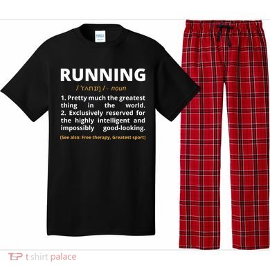 Funny Running Definition Noun Runner Track Field Gift Coach Pajama Set