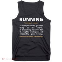 Funny Running Definition Noun Runner Track Field Gift Coach Tank Top thumb 0