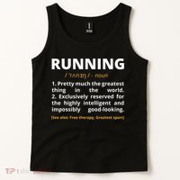 Funny Running Definition Noun Runner Track Field Gift Coach Tank Top thumb 2